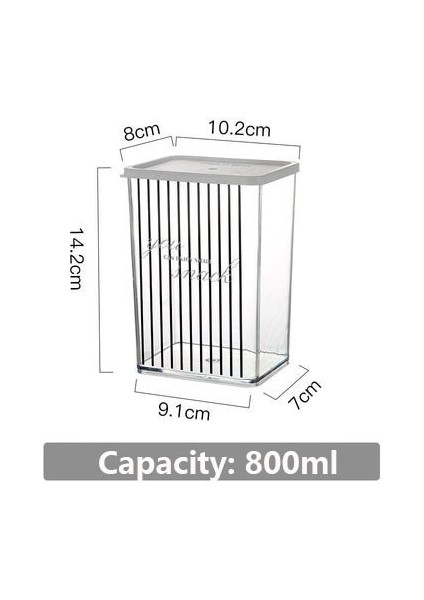 Büyük-F Depolama Tankı Gıda Kabı Kapalı Plastik Şişe Kavanoz Şeffaf Gıda Mühürlü Tank Mutfak Çeşitli Tahıl Organizatör (Yurt Dışından)