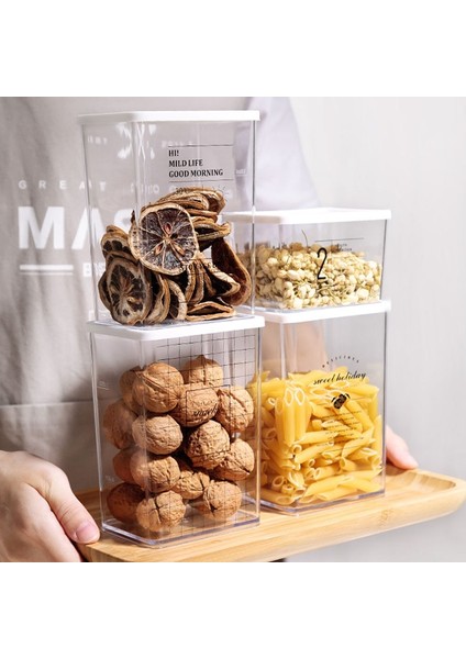 Büyük-F Depolama Tankı Gıda Kabı Kapalı Plastik Şişe Kavanoz Şeffaf Gıda Mühürlü Tank Mutfak Çeşitli Tahıl Organizatör (Yurt Dışından) fırsatları