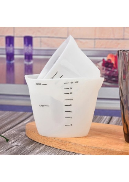 A1 Yüksek Kalite 500ML ve 250ML Yeniden Kullanılabilir Silikon Ölçüm Bardakları Reçine Karıştırma Bardakları Epoksi Döküm Kalıpları Akrilik Boya Dökme Bardakları (Yurt Dışından)
