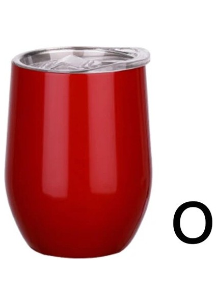 O 12OZ 12OZ Şarap Tumbler Yumurta Şekli Bira Bardağı 304 Paslanmaz Çelik Kupalar Çift Duvar Kahve Kupa Mühürlü Kapaklı (Yurt Dışından)