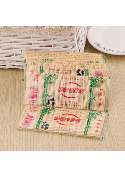 200 Adet/torba Kürdan Restoran Doğal Bambu Kürdan Aracı Mutfak Masa Taşınabilir Çanta Bambu Çift Başlı Kürdan (Yurt Dışından)