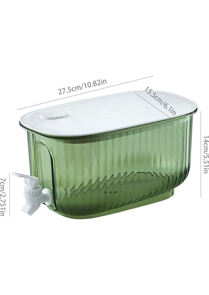 Yeşil 4l Buzdolabı Soğuk Su Isıtıcısı Musluklu Şeffaf Buzdolabı Soğuk Su Sürahileri Büyük Kapasiteli Meyve Suyu Kovası Mutfak Drinkware (Yurt Dışından) modelleri