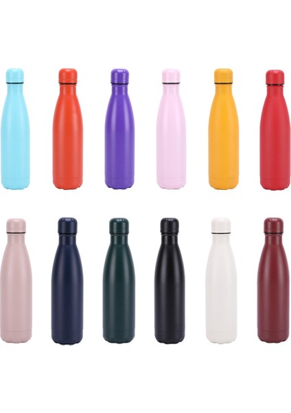 No.8 500ML Renk Değiştirme Yalıtımlı Paslanmaz Çelik Termos Kupa Spor Su Şişesi Sıcak Soğuk Su Şişesi Termos Kahve Fincanı (Yurt Dışından)