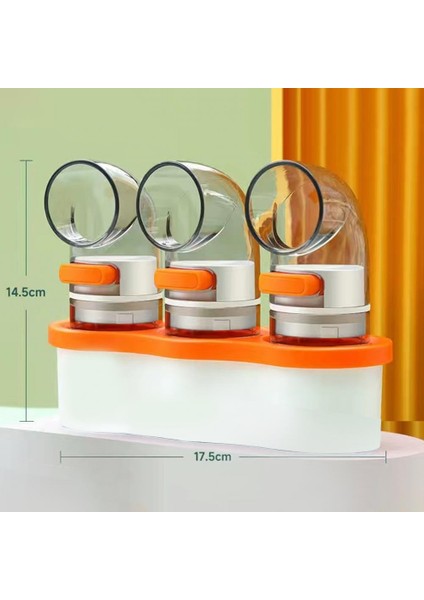 Turuncu 2 Adet Hacim Kontrollü Kolay Temizlenebilir Mutfak Ev Şeker Kavanoz Baharat Kontrol Şişesi Mutfak Kaynağı (Yurt Dışından) fırsatları