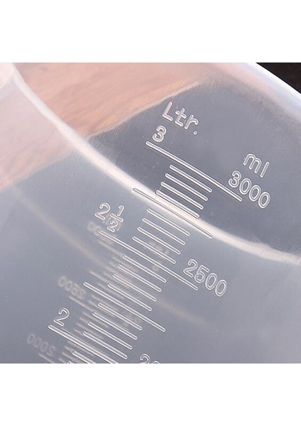 5000 ml 1000/2000/3000/5000 ml Şeffaf Mutfak Laboratuvarı Plastik Ölçüm Kabı Sürahi Dekantör Şişe Ağzı Yüzey Dereceli Volumetrik Konteyner (Yurt Dışından)