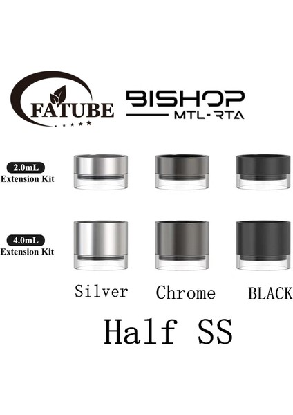 Bishop Yarı-Ss 2ml Bar Çaydanlık Su Şişesi ve Bardak Aksesuarları Ambition Mods Için Bishop Mtl / Ultton Kuma Rta Kombi Tankı Kör Hava Pimi Yarım Ss Çöp Kutusu (Yurt Dışından)
