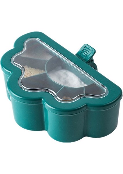 Yeşil Yaratıcı Çok Bölmeli Baharat Kutusu Mutfak Plastik Baharat Kutusu Tuz Şeker Kutusu Ev Çeşni Saklama Kapları Mutfak Malzemeleri (Yurt Dışından)