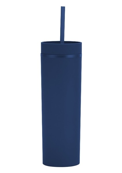 19 450ML 450ML Çift Duvar Ince Sıska Mühürlü Tumbler Renkli Su Kapaklı Şişe Saman Düz Bardak Yalıtımlı Kahve Kupa Spor (Yurt Dışından)