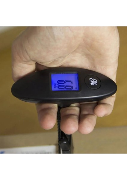 Siyah 1 Adet 40 KG/100G LCD Dijital Elektronik Bagaj Ölçeği Taşınabilir Bavul Ölçeği Saplı Seyahat Çantası Ağırlık Balık Oltası Asılı Ölçek (Yurt Dışından)