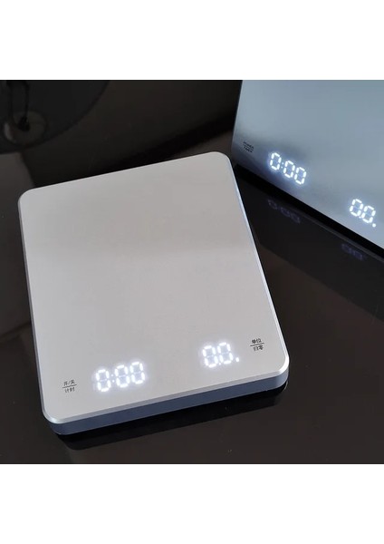 Otomatik Zamanlama Şarjı 5kg 5kg/0.1g Taşınabilir Elektronik Terazi Damla Kahve Yüksek Hassasiyetli Zamanlama Ev Mutfak Terazisi LED Ekran 5kg Akıllı Mutfak Terazisi (Yurt Dışından) fiyatları