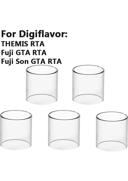 Fuji Son Gta Rta Düz Cam Tüpler Digiflavor Themıs Rta Fuji Gta Rta Fuji Son Gta Rta Cam Tankı Yedek Bardak 5 Adet (Yurt Dışından)