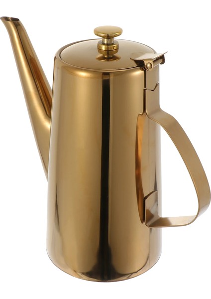 Altın 2.0L20.1X11.4 Yağ Dağıtıcı Şişe Zeytin Sirkesi Çelik Paslanmaz Sos Konteyner Mutfak Pişirme Pot Şişe Su Isıtıcısı Drizzler Soya Sürahi (Yurt Dışından)