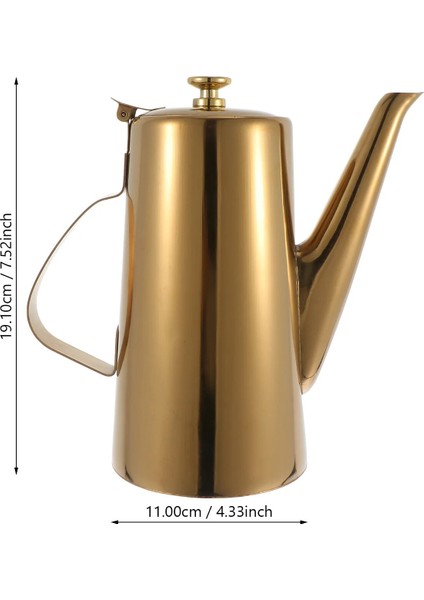 Altın 2.0L20.1X11.4 Yağ Dağıtıcı Şişe Zeytin Sirkesi Çelik Paslanmaz Sos Konteyner Mutfak Pişirme Pot Şişe Su Isıtıcısı Drizzler Soya Sürahi (Yurt Dışından) modelleri