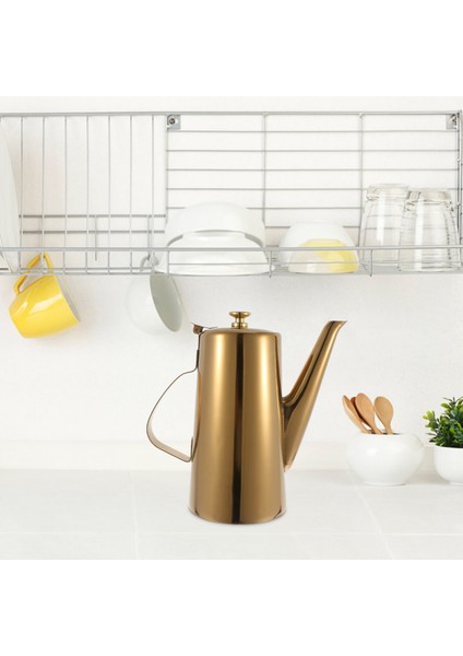 Altın 2.0L20.1X11.4 Yağ Dağıtıcı Şişe Zeytin Sirkesi Çelik Paslanmaz Sos Konteyner Mutfak Pişirme Pot Şişe Su Isıtıcısı Drizzler Soya Sürahi (Yurt Dışından) indirimleri