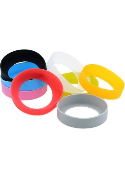 Ordu Yeşil 7.5 cm Silikon Kaymaz Haşlanma Önleyici Cam Bardak Sspace 75 mm Yalıtım Kabı Çizilmez Aşınma Fincan Alt Koruyucu Kılıf (Yurt Dışından)