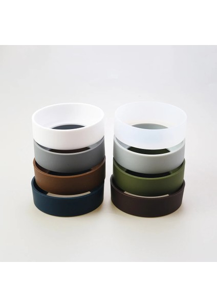 Ordu Yeşil 7.5 cm Silikon Kaymaz Haşlanma Önleyici Cam Bardak Sspace 75 mm Yalıtım Kabı Çizilmez Aşınma Fincan Alt Koruyucu Kılıf (Yurt Dışından)