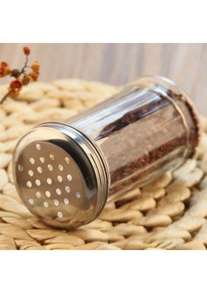 Kapı Kapağı 300 ml Baharat Kavanoz Şeffaf Cam Biber Çalkalayıcı Zeytinyağı Şişe Mutfak Malzemeleri Tuz ve Toz Konteyner Mutfak Alet Araçları (Yurt Dışından) fırsatları