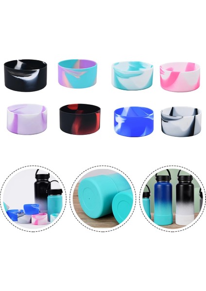 7.5cm Siyah Beyaz 7.5/9cm Bardak Kapağı Uzay Pot Silikon Kapak Kauçuk Alt Ped 32-40OZ Evrensel Spor Şişeleri Için Evrensel Bardak Kolu (Yurt Dışından)