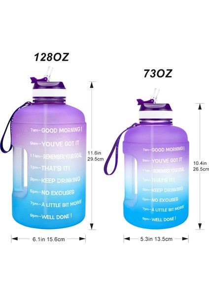 Geeen-Purple 3.78L 128OZ Buildlife 1 Galon Pipetli Su Şişesi Zaman Işaretleyici 3.78L 2.2l 1.3l Bpa Içermeyen Plastik Büyük Kapasiteli Fitness Spor Outdoorjugs (Yurt Dışından) indirimleri