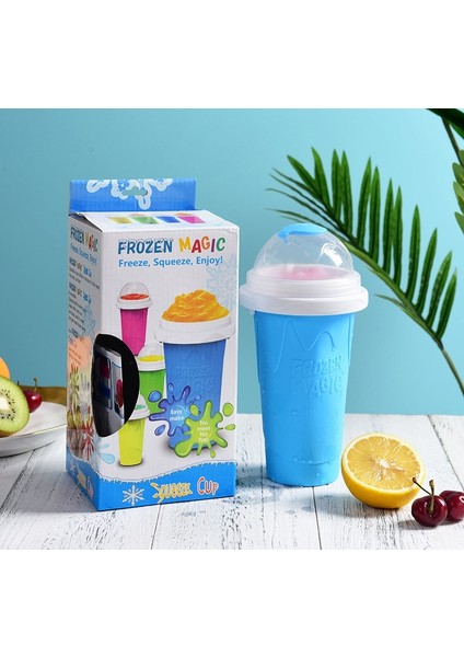 Nane Mavisi Dıy Smoothie Kupası Tutam Bardak Dondurulmuş Sihirli Sıkma Fincan Soğutma Makinesi Fincan Dondurucu Kupa Milkshake Araçları Protable Smoothie Kupa (Yurt Dışından)