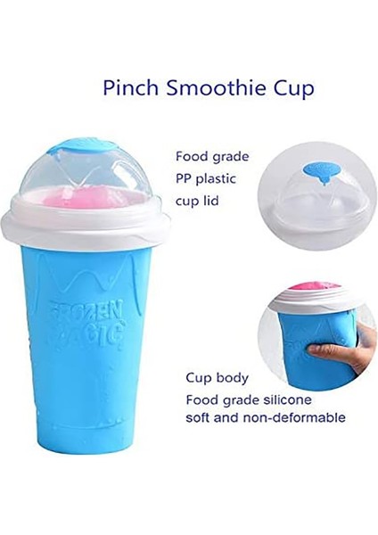 Nane Mavisi Dıy Smoothie Kupası Tutam Bardak Dondurulmuş Sihirli Sıkma Fincan Soğutma Makinesi Fincan Dondurucu Kupa Milkshake Araçları Protable Smoothie Kupa (Yurt Dışından)