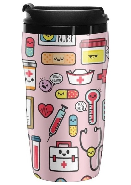 250ML Yeni Hemşire Olmaktan Gurur Duyuyorum/pembe Seyahat Kahve Kupa Espresso Kahve Fincanları Fincan Kahve (Yurt Dışından)