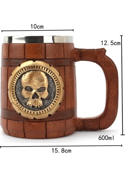 B 500-600ML 3D Kafatası Yaratıcı Çay Kupa Bardak Çift Yalıtım Içme Bardağı Pub Bar Dekorasyon (Yurt Dışından)