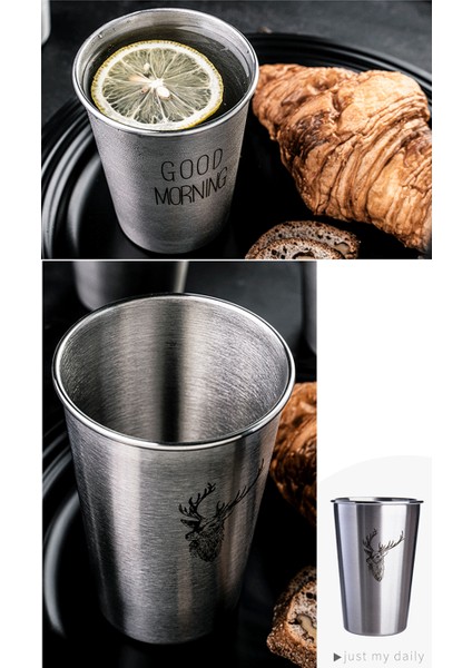 H 500 ml Northerneurope Ins Sanayi Tarzı 304 Paslanmaz Çelik Sprey Boya Bira Bardağı Soğuk Su Içecekleri Bardak Ev Ofis Kullanımı Gargara Bardak (Yurt Dışından)