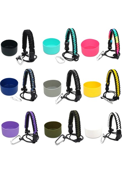 10007(12-24OZ) Paracord Kolu Su Şişesi ve Silikon Kol Çizme Hidro Şişeyle Uyumlu Geniş Ağızlı Su Şişesi Aksesuarları (Yurt Dışından) fiyatları