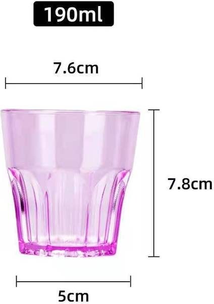 4 Adet Pembe 130 ml 4 Adet Akrilik Renkli Bira Bardağı Bar Sekizgen Bardak Kalınlaşmış Damla Cam Plastik Şarap Bardağı Çay Bardağı Kahvaltı Süt Bardağı Ev Kupa (Yurt Dışından)
