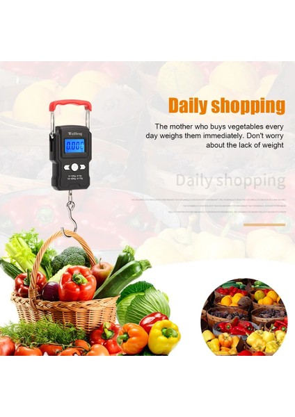 50KG 10G 50KG/5G Taşınabilir Mini Elektronik Asılı Terazi Dijital Ekran Arka Işık El Bagaj Ağırlık Terazileri Balıkçılık Seyahat Için (Yurt Dışından) fırsatları