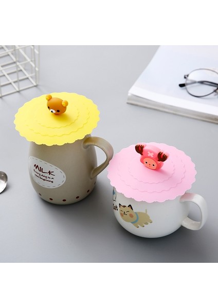1pc-Hdj 10 cm Sevimli Silikon Bardak Kapağı Elastik Kapaklı Kupa Kapakları Toz Geçirmez Sızdırmaz Bardak Kapağı Yuvarlak Seramik Cam Çay Bardağı Kapağı Çay Bardağı Evrensel (Yurt Dışından) modelleri