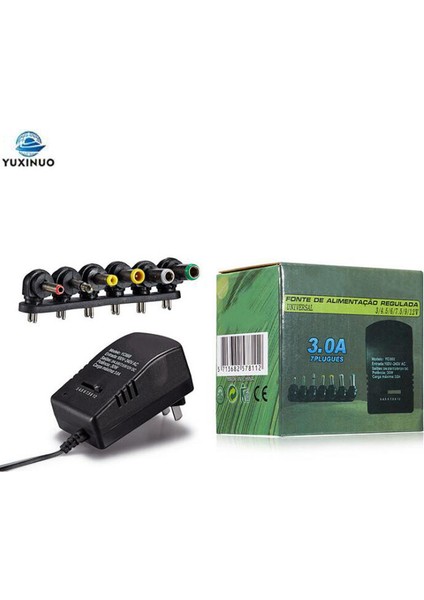 Ab Tak ile Evrensel 30W 3A Ayarlanabilir Ac Şarj Adaptörü Çoklu Gerilim Dönüştürücü 220V 12V Dc 9V 7.5V 6V 4.5V 3V Güç Kaynağı 6 Fiş (Yurt Dışından)