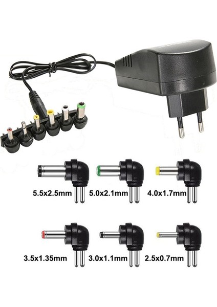 Ab Tak ile Evrensel 30W 3A Ayarlanabilir Ac Şarj Adaptörü Çoklu Gerilim Dönüştürücü 220V 12V Dc 9V 7.5V 6V 4.5V 3V Güç Kaynağı 6 Fiş (Yurt Dışından)