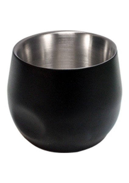 Siyah 200 ml Yeni Yaratıcı Espresso Fincan 304 Paslanmaz Çelik Çift Duvar Kahve Fincanı Ofis Ev Yalıtım Çay Bardağı Yalıtım Kahve Fincanı (Yurt Dışından)
