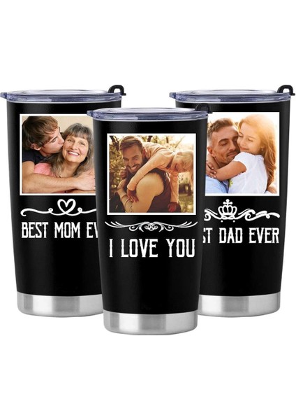 Stil 5 Özel Paslanmaz Çelik Bardak 20OZ Kelimelerle Resim Kolajı Özelleştirilmiş Bardak, Doğum Günü Hatıra Hediyeleri Kişiselleştirilmiş Bardak (Yurt Dışından)