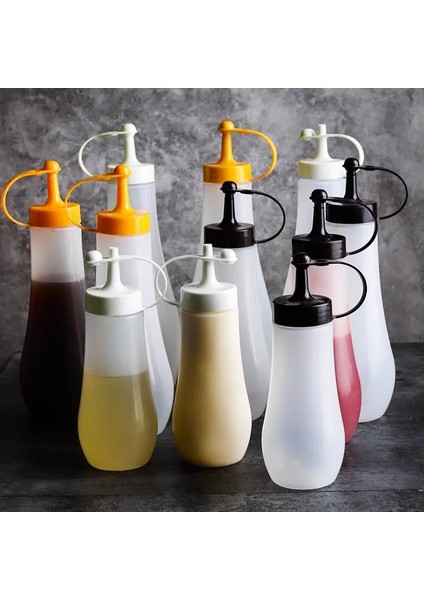 Siyah 250 ml 250/360 ml Çeşni Sıkılabilir Şişe Sos Sıkılabilir Fışkırtma Şişesi Mutfak Plastik Şurup Salata Sosu Kabı Gıda Dağıtıcı (Yurt Dışından) modelleri