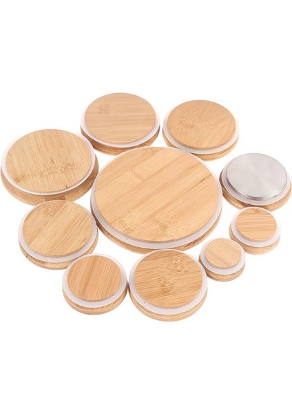 55MM 1 Adet Bambu Cam Turşu Kavanozu Depolama Konserve Kapakları Içme Bardağı Kapakları Yeniden Kullanılabilir Conta Halkası Çam Ahşap Kapaklı Cam Kavanozlar Için Seramik Kupa (Yurt Dışından)