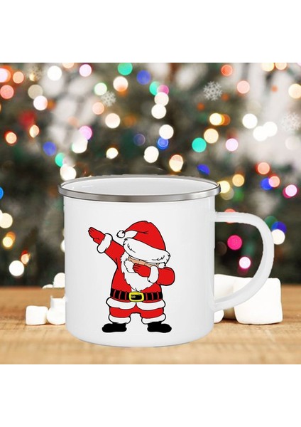 XH037-A015WH-8 360 ml Kardan Adam Baskılı Yaratıcı Noel Partisi Şarap Suyu Bardak Dekor Kahve Çay Içecekler Süt Fincan Emaye Kupalar Kolu Drinkware Xmas Hediye (Yurt Dışından)