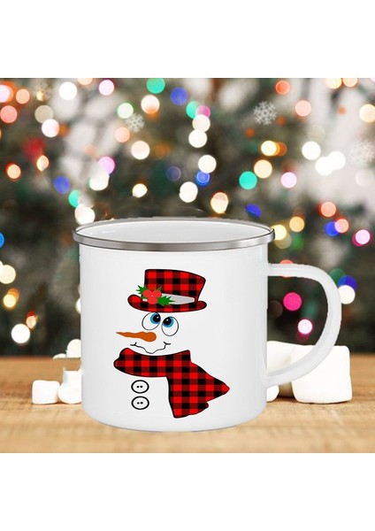 XH037-A015WH-8 360 ml Kardan Adam Baskılı Yaratıcı Noel Partisi Şarap Suyu Bardak Dekor Kahve Çay Içecekler Süt Fincan Emaye Kupalar Kolu Drinkware Xmas Hediye (Yurt Dışından)