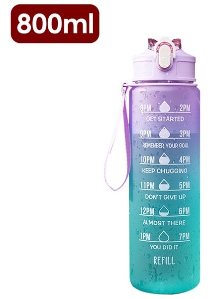 E Stil-Mor 2.0l 2 Litre Spor Su Şişesi Samanlı Erkek Kadın Spor Su Şişeleri Açık Soğuk Su Bottlesc Zaman Işaretleyicili Drinkware (Yurt Dışından)