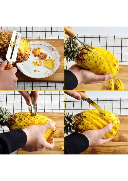 1 Adet Soyucu Sökücü Leeseph Ananas Soyucu Sökücü Dilimleme Aracı, Paslanmaz Çelik Ananas Göz Klipsi Kesici Şeker Kamışı Soyma Bıçağı Mutfak Aracı Için (Yurt Dışından) indirimleri