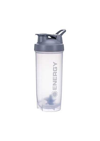 Gri 500 ml 500/700 ml Taşınabilir Shaker Bardak Spor Salonu Su Şişesi Taşınabilir Protein Tozu Anti-Düşen Uzay Fincan Karıştırma Topu ile (Yurt Dışından)