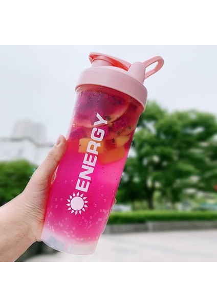 Gri 500 ml 500/700 ml Taşınabilir Shaker Bardak Spor Salonu Su Şişesi Taşınabilir Protein Tozu Anti-Düşen Uzay Fincan Karıştırma Topu ile (Yurt Dışından)