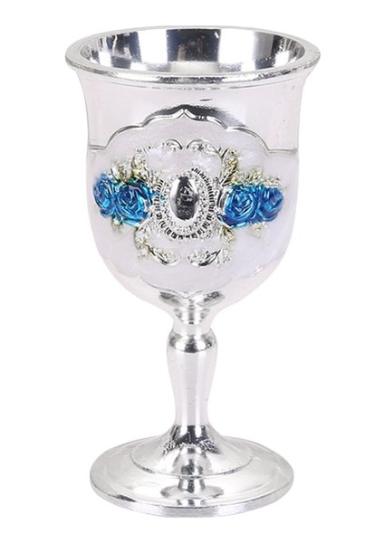 Mavi 30 ml 30 ml Metal Şarap Bardakları Retro Şarap Bardağı Kadeh Vintage Avrupa Tarzı Şampanya Kokteyl Bardakları Bar Ev Dekor Drinkware (Yurt Dışından)