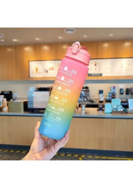 Stil C-Mavi 900ML 800-900ML 900/800ML Spor Su Şişesi Motivasyon Su Şişesi Sızdırmaz Içme Şişeleri Açık Seyahat Spor Salonu Fitness Mutfak Için Sürahiler (Yurt Dışından) modelleri