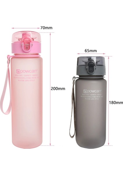Pembe 400ML 400ML/560ML Su Bardağı Spor Su Şişesi Çift Su Bardağı Plastik Taşınabilir Su Deposu Anti-Damla Açık Halat Su Şişesi (Yurt Dışından) fırsatları