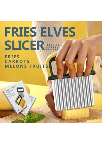 Sarı Patates Kesici Cips Fransız Kızartma Makinesi Soyucu Kesim Hamur Meyve Sebze Mutfak Aksesuarları Takım Bıçağı Kıyıcı Buruşuk Dalgalı Dilimleme (Yurt Dışından) modelleri
