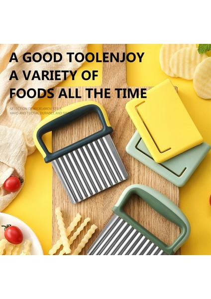 Sarı Patates Kesici Cips Fransız Kızartma Makinesi Soyucu Kesim Hamur Meyve Sebze Mutfak Aksesuarları Takım Bıçağı Kıyıcı Buruşuk Dalgalı Dilimleme (Yurt Dışından) fırsatları