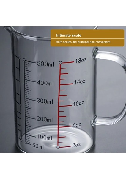 B-1000ML 400/500/600/1000 ml Şeffaf Gözlük Mezun Ölçüm Kapaklı Bardak Süt Su Ölçeği Mikrodalga Aracı Sıvı Ölçü Sürahi Bardak (Yurt Dışından)